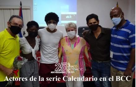 Imagen relacionada con la noticia :Actores de la serie Calendario en el BCC